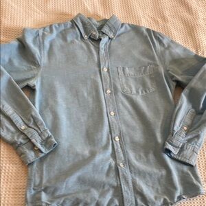 0237 chor clothing company  bright, baby blue, textured cotton shirt button up
